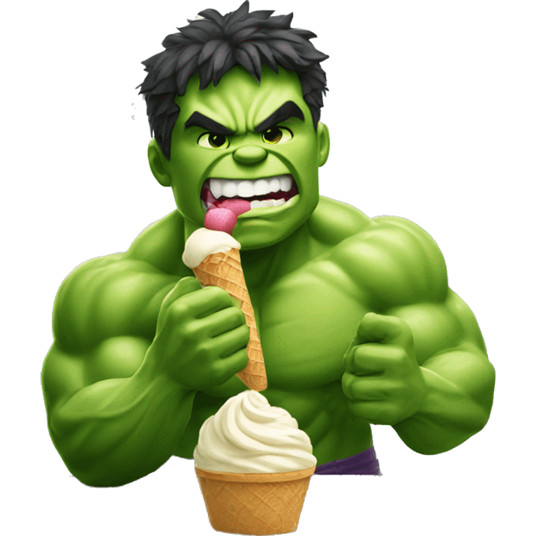 the hulk eating ice cream  emoji