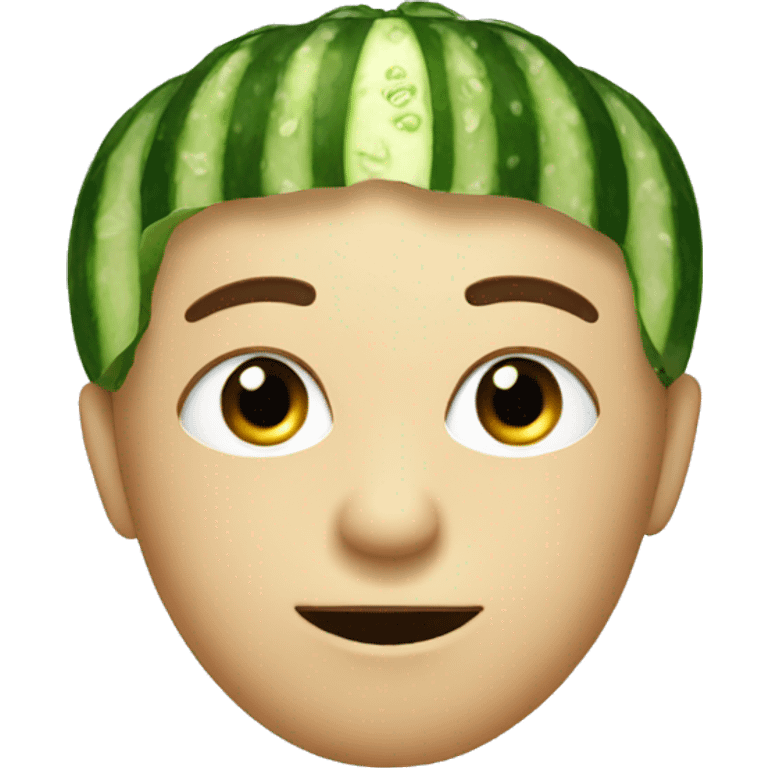 Face with cucumber emoji