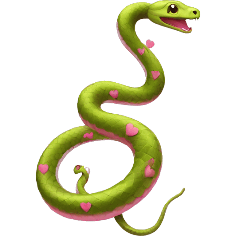 Snake with pink hearts emoji