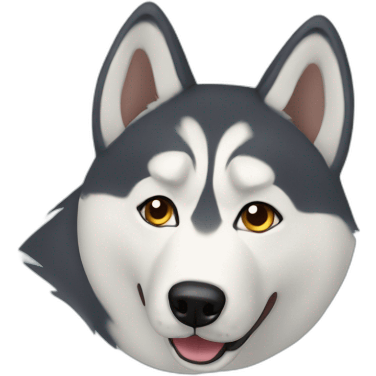 syberian husky party emoji