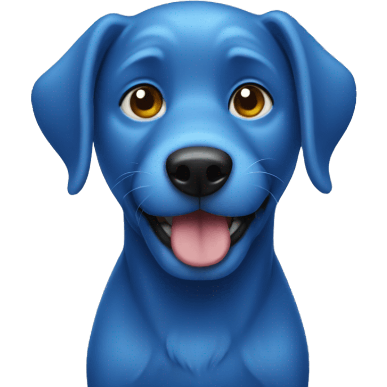 Blue dog emoji