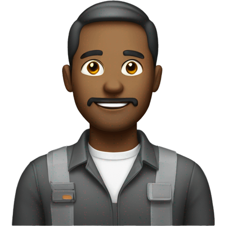 A man who is working in a laser company but he is a graphic designer emoji