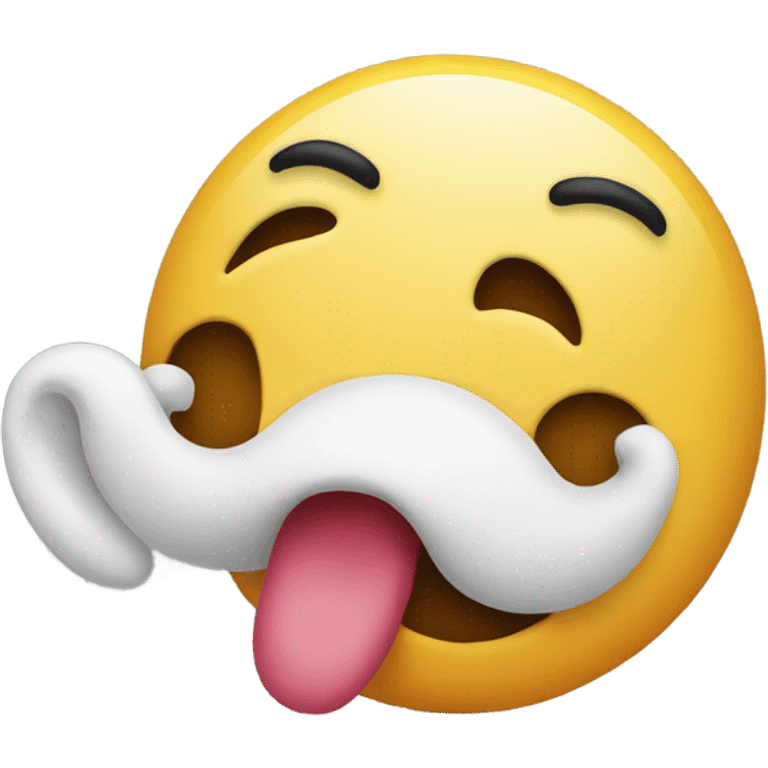 Emoji lying with long nose emoji