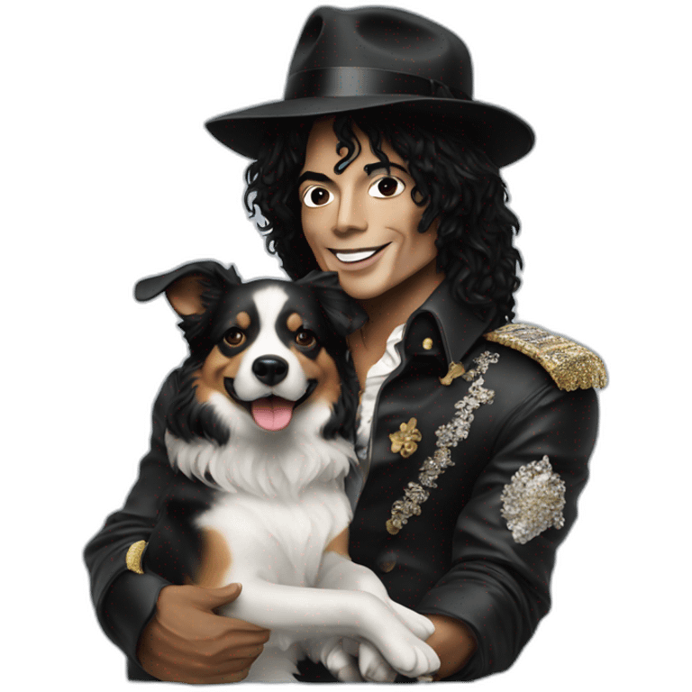 michael jackson with dog emoji