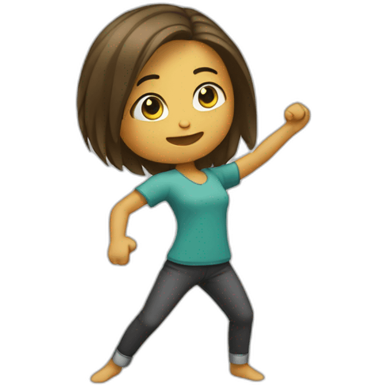 Fille qui fait un dab emoji