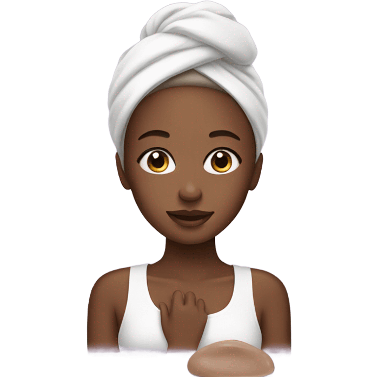 Girl doing skincare  emoji