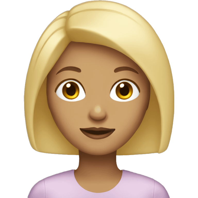 Woman with blonde bob  emoji