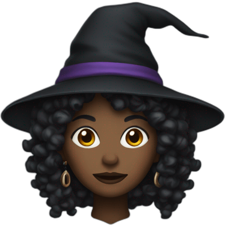 Black witch woman emoji