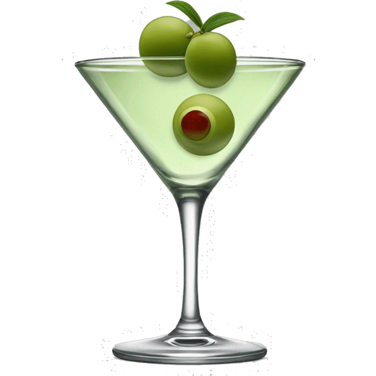 Martini glass with 2 olives inside  emoji