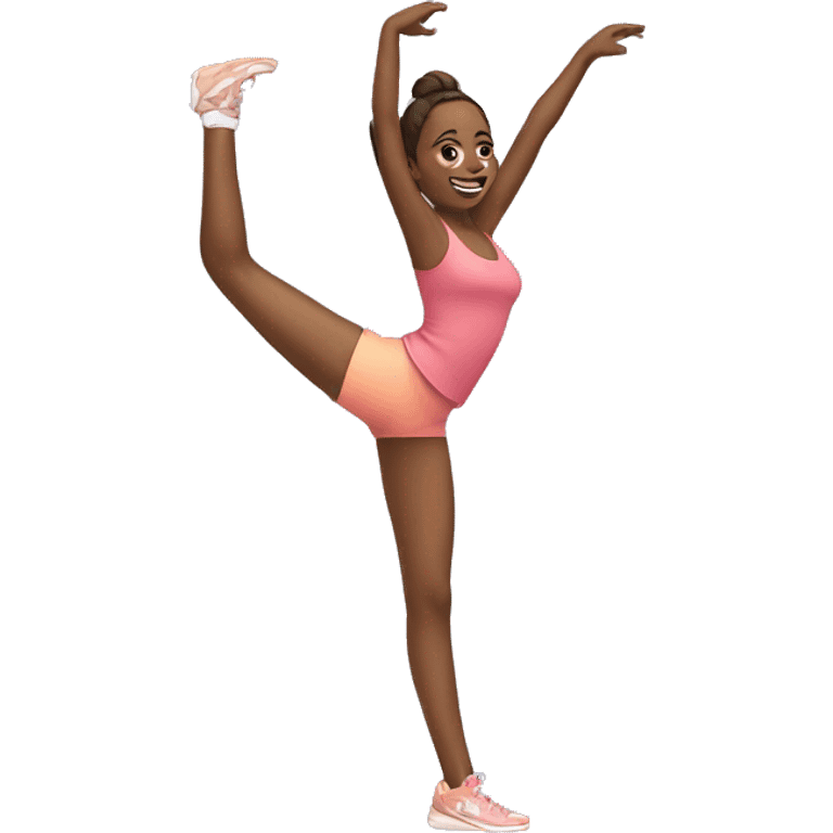 Girl stretching her legs emoji