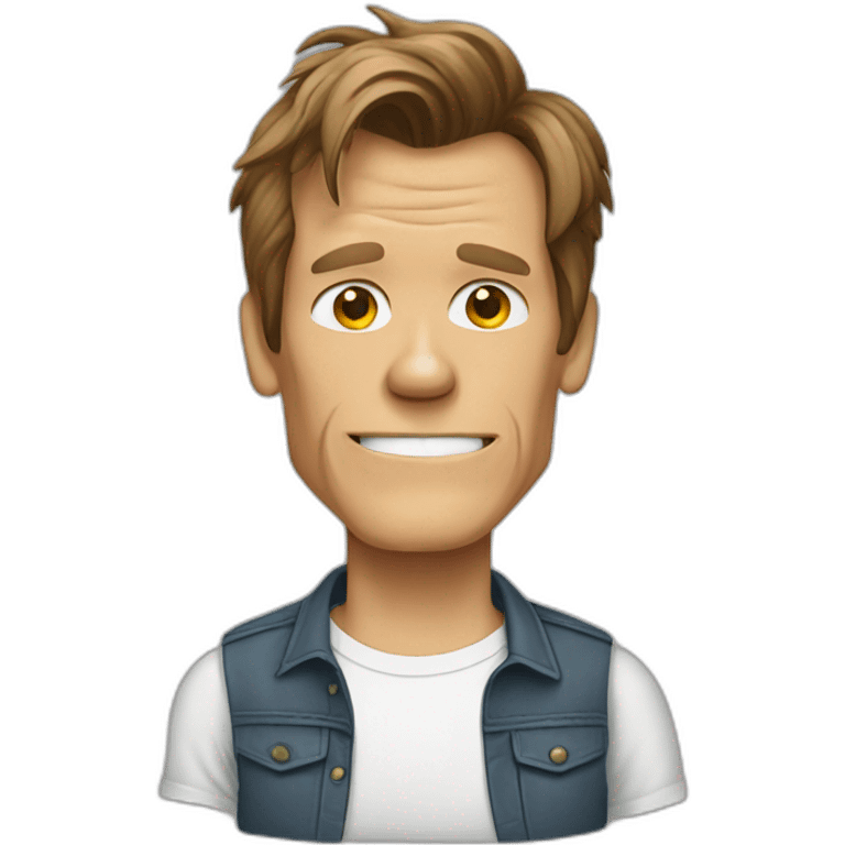 kevin-bacon cartoon wearing shirt emoji