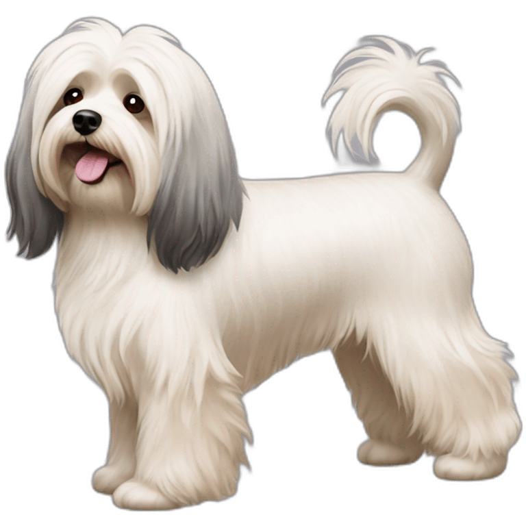 havanese dog walk emoji