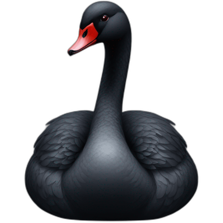 black swan front view emoji