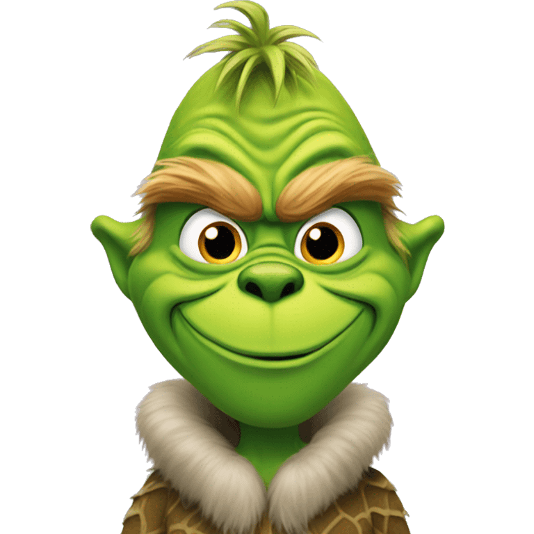 Grinch wearing a crocodile costume emoji