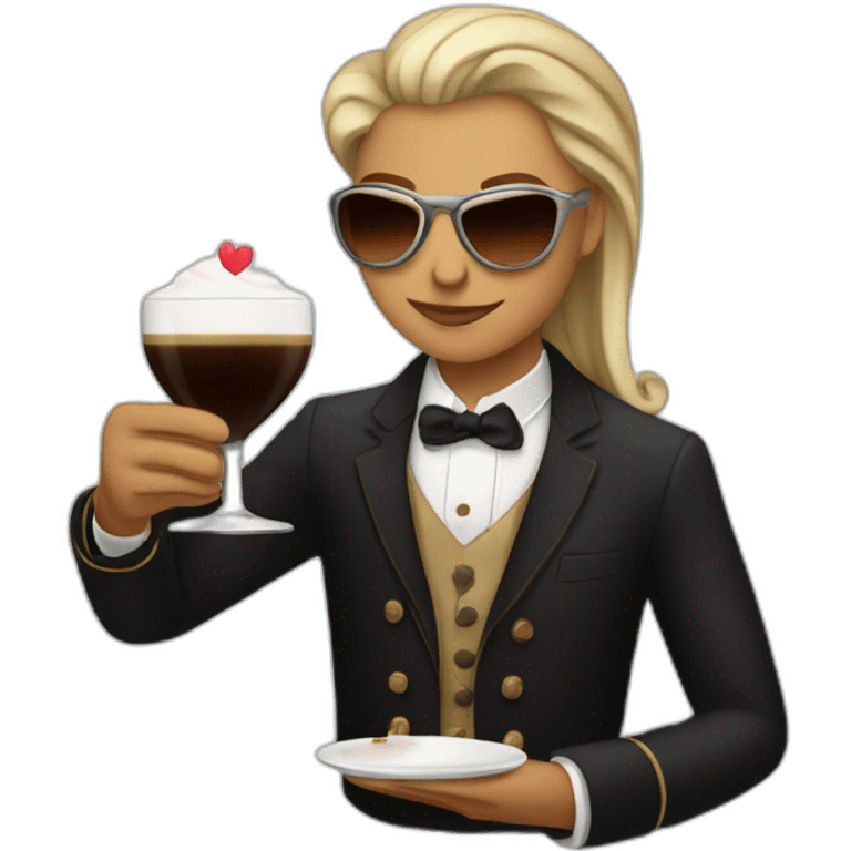 fleur de la coeur drinking espresso martini emoji