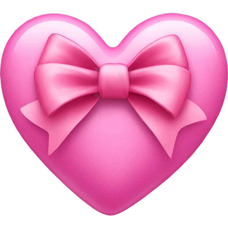 Pink heart with a bow emoji