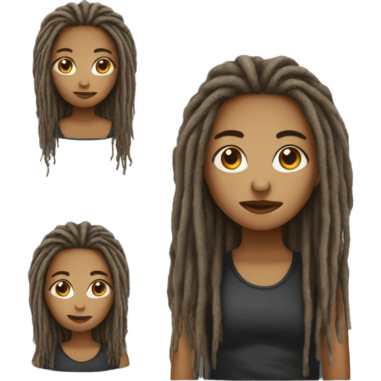 Dreadlocks girl emoji