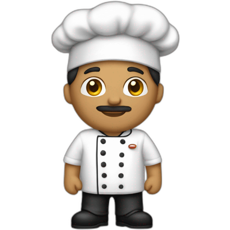 Chef con playera color negra emoji