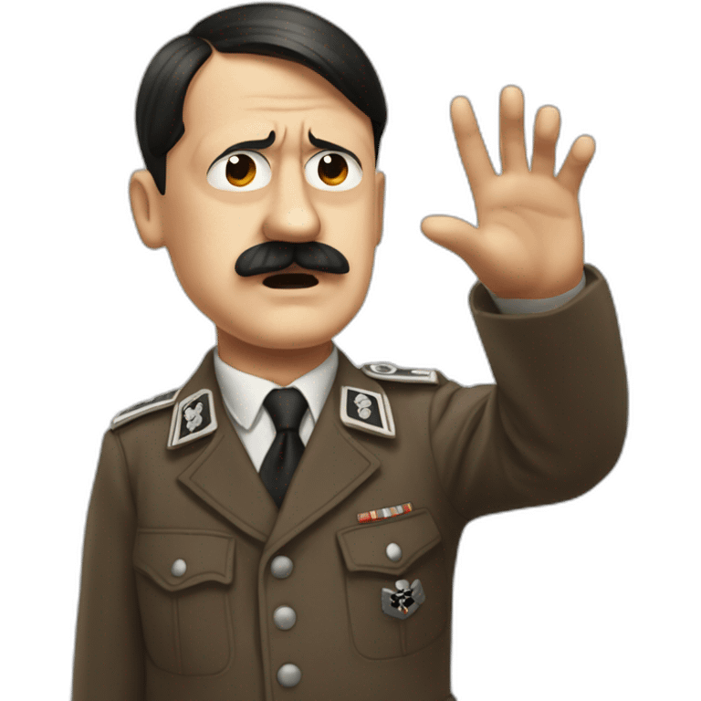 Adolf Hitler making a nazi salute emoji