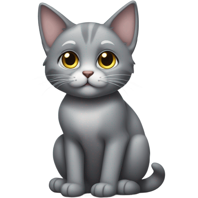 Boom witn grey cat emoji