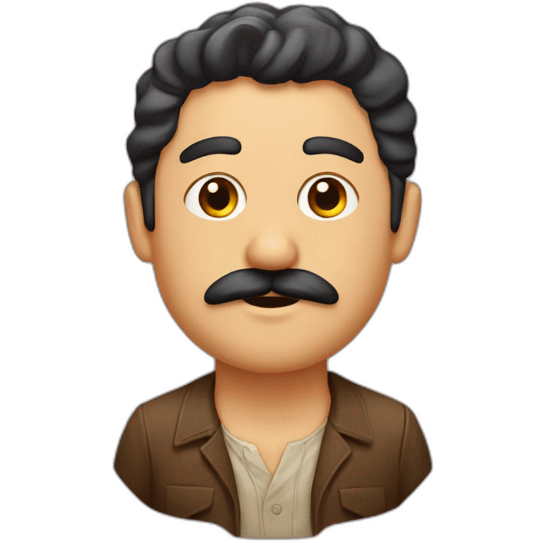 Tío guapo con bigote y barbita emoji