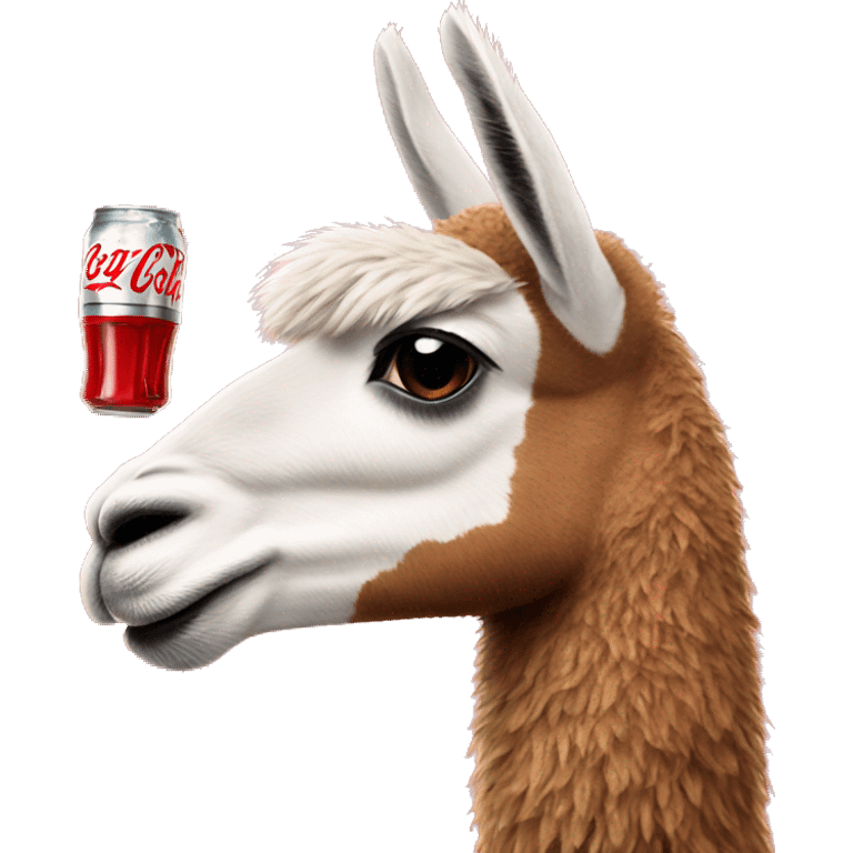 llama drinking coca cola emoji