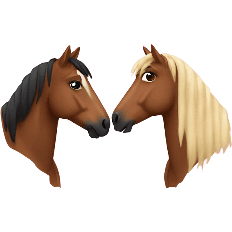 Two horses on a date emoji