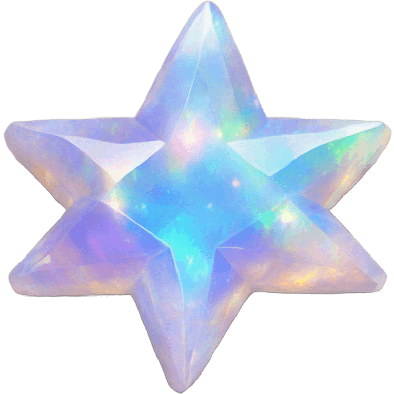 Two small one big star opal crystal emoji