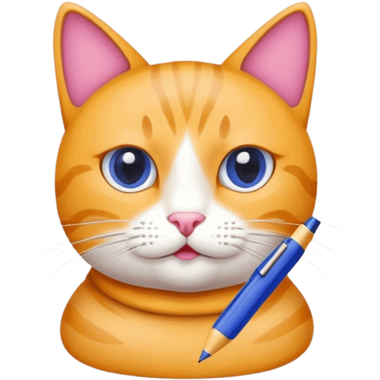 cat with bic emoji