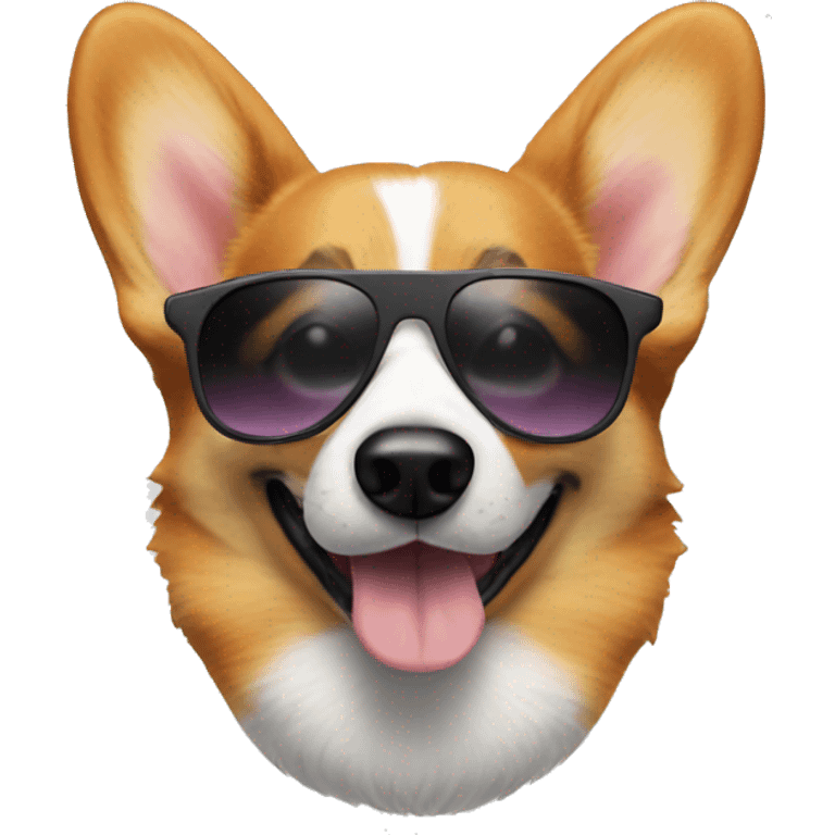 Corgi with sunglasses emoji