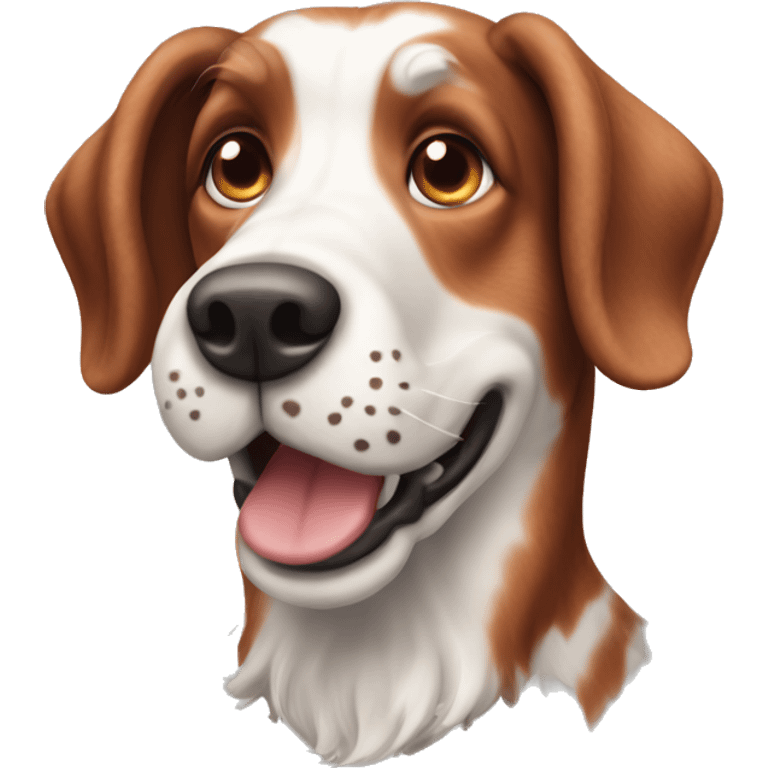 Red Merle hound dog emoji