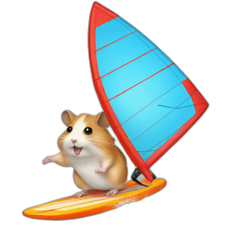 Hamster windsurfing  emoji