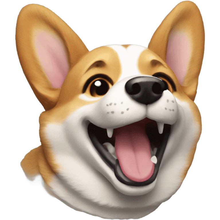 Laughing corgi  emoji