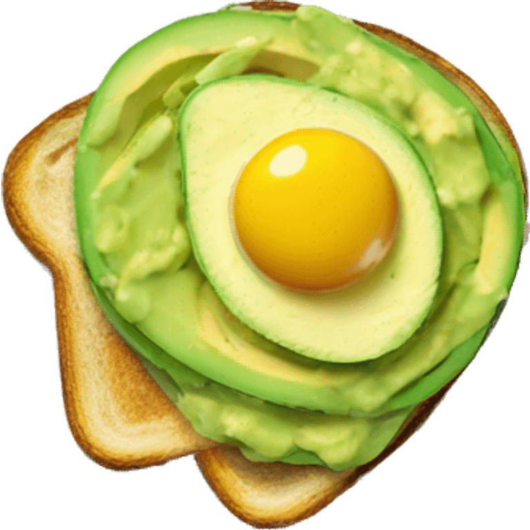 Avocado tost with scrambled eggs emoji