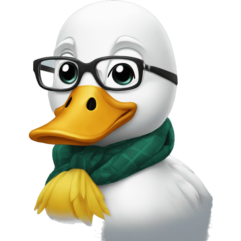 Duck with glasses  emoji