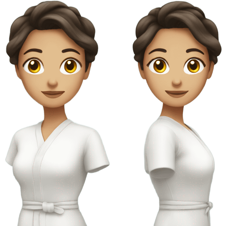 Brunette in spa emoji