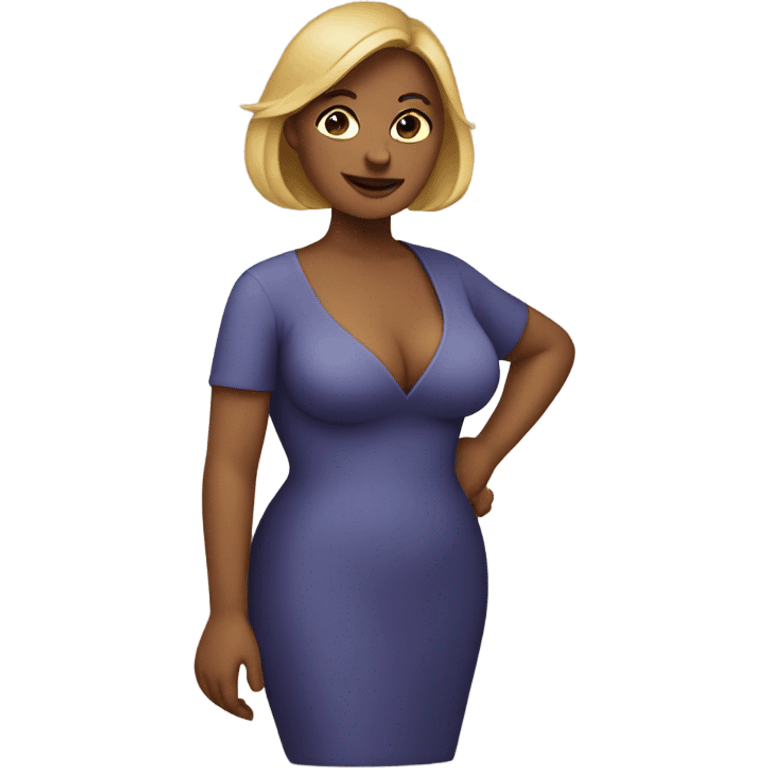 Woman with very curvy body emoji