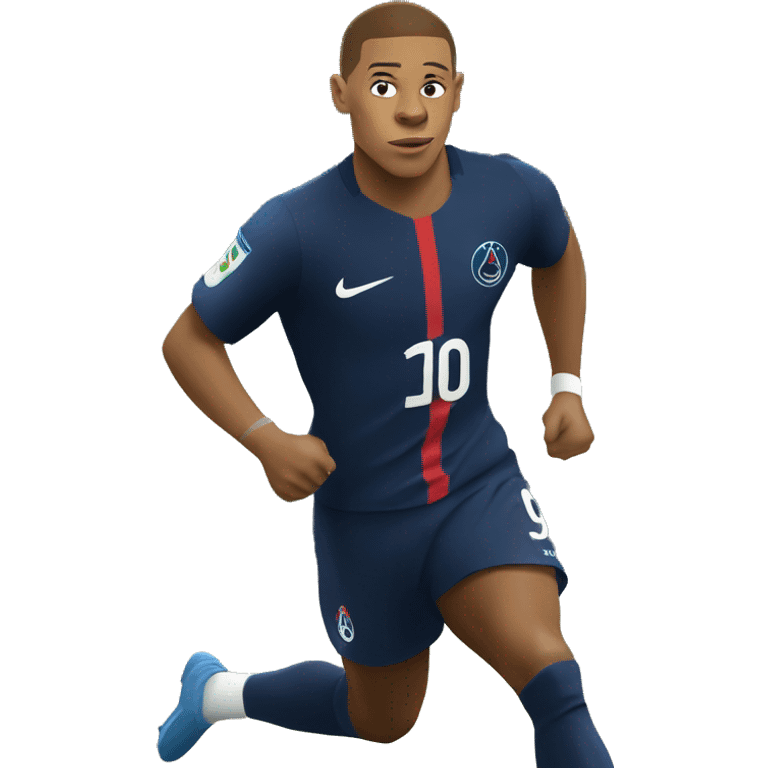 Kylian Mbappé running on field emoji