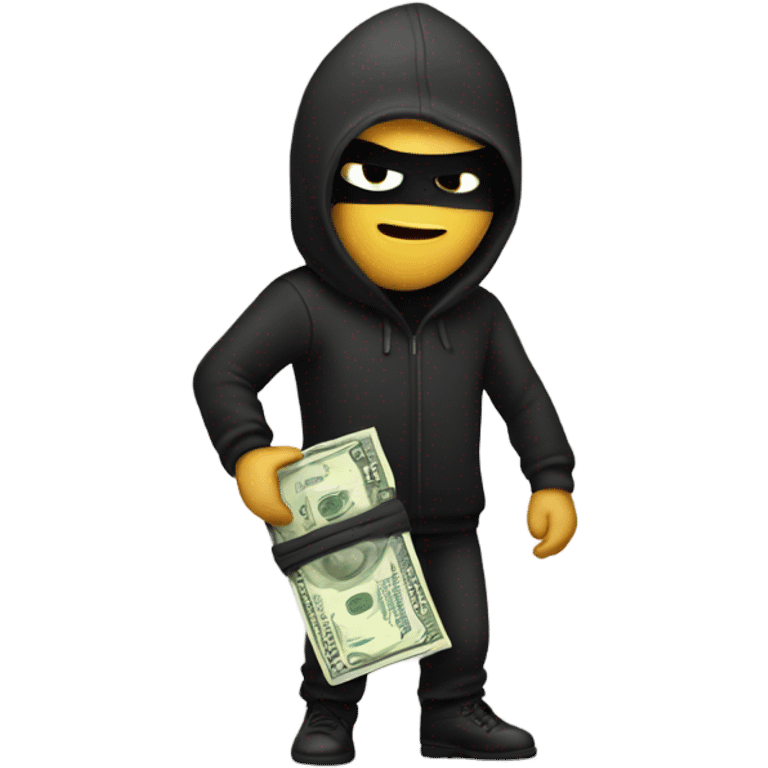 Robber holding bag of money emoji