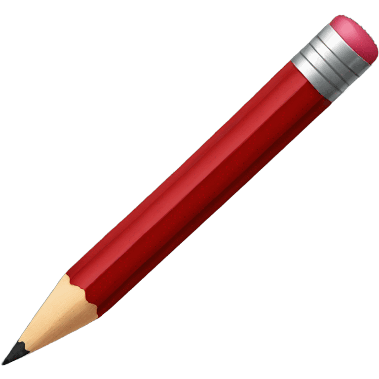 pencil dark red emoji