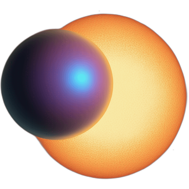 Exoplanet orbiting a sun emoji