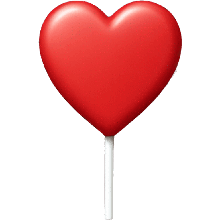 Red love heart shaped lollipop  emoji