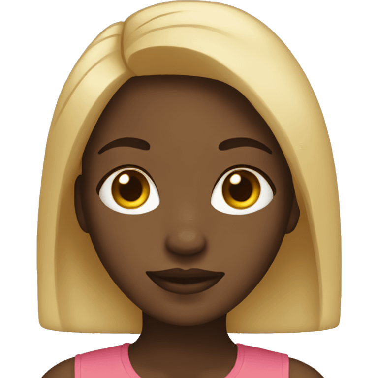 black girl with blonde hair  emoji