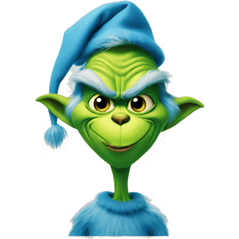 The grinch in blue  emoji