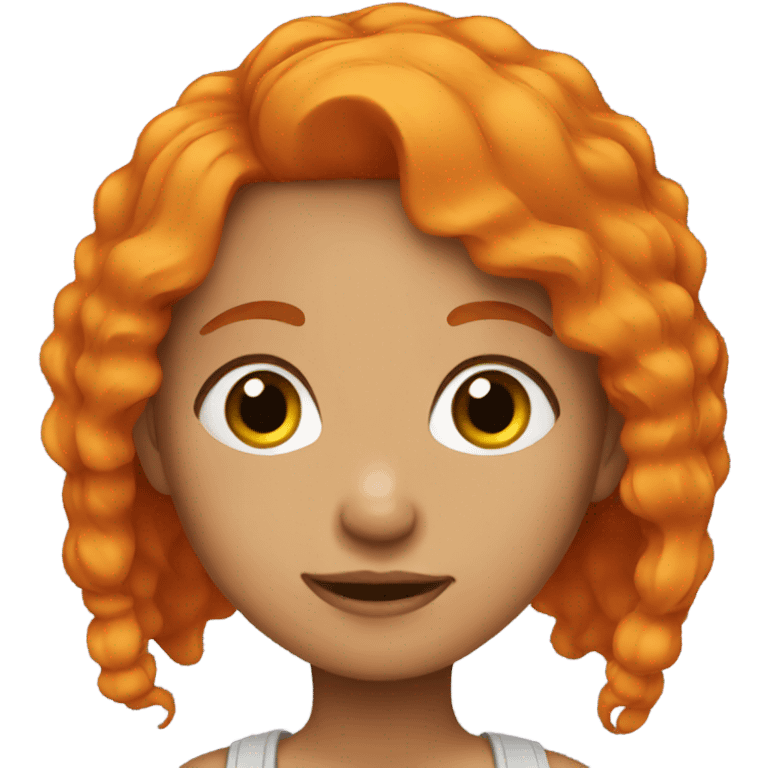 Girl with orange hair emoji