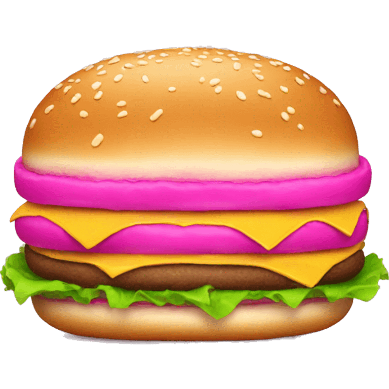 Pink burger emoji