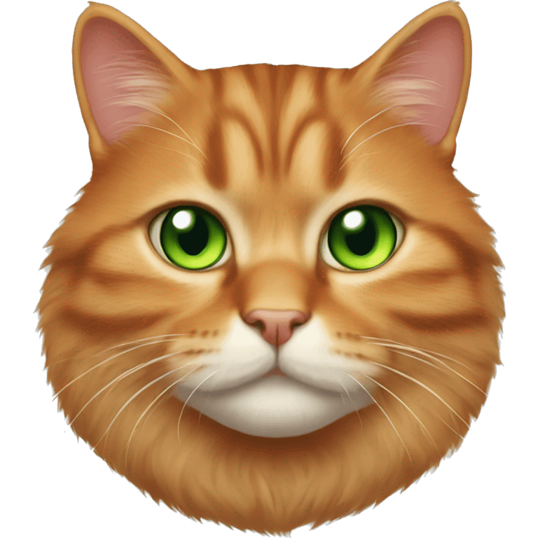 A red-haired British cat with green eyes emoji