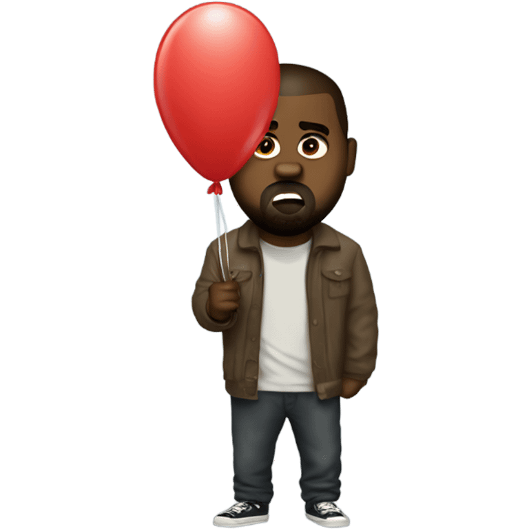 kanye with balloon in mouth emoji