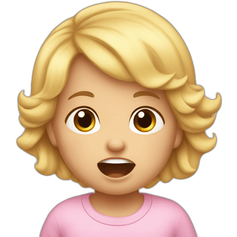 Pa blond toddler burping emoji