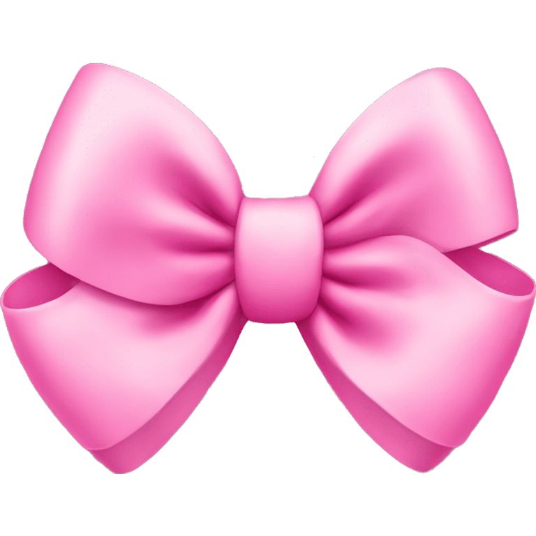 Pink bow with a heart emoji